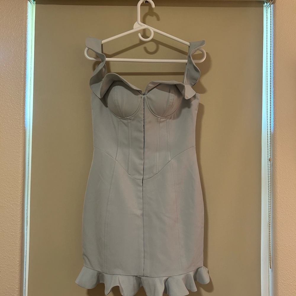 Lavish Alice Baby Blue Ruffle Mini Dress